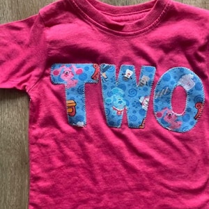 Blues Clues inspired birthday dog shirt, Blue dog birthday, Dog Birthday Shirt, Blue shirt, children's birthday shirt, girls birthday shirt