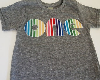 Rainbow Birthday Shirt Organic Blend Colorful Birthday Shirt first birthday customize with name etc