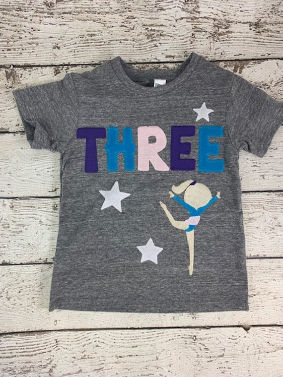 Gymnast birthday shirt, gymnast shirt, gymnastics party, dance party, girls birthday shirt, girls birthday outfit, custom birthday shirt Il_570xn