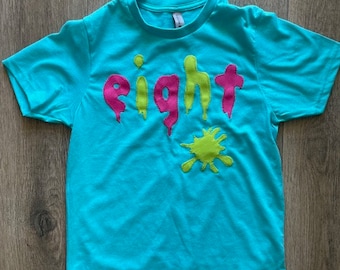 Slime birthday shirt, slime birthday party, Slime shirt, slime party, Slime Family Birthday Shirt, colorful birthday shirt, splatter shirt