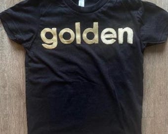Custom Birthday Tshirt, Golden Birthday Shirt, It’s My Golden Birthday, metallic gold, Toddler Kids Adult Birthday Tshirt, Golden Era tee