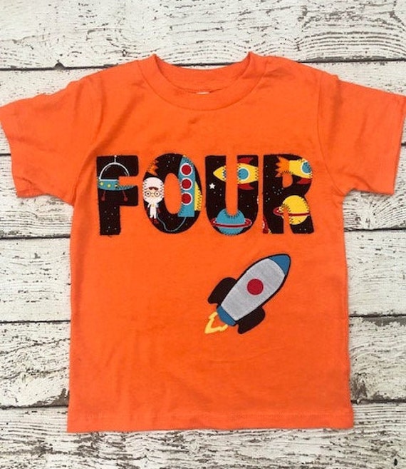 Rocket Ship shirt, solar system party, space birthday shirt, astronaut, Spaceship Birthday Shirt Tee space party, planet party Il_570xn