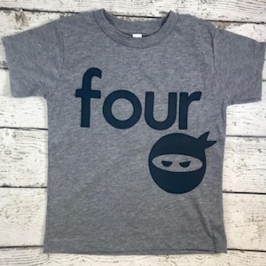 ninja shirt, ninja birthday shirt, ninja age shirt, ninja party, ninja birthday party, ninja decorations, boys birthday shirt