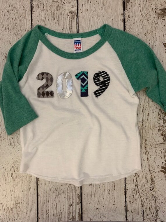 2019 New Year's Shirt, Children's New Year outfit customize colors for boy or girl, 2019 shirt, happy new year personalized kid's tee Il_570xn