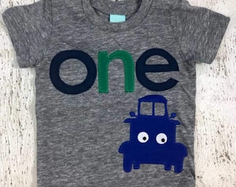 blue truck shirt, blue truck birthday, blue truck birthday shirt, blue truck party, little truck shirt