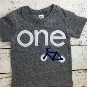 Kid's birthday shirt bicycle tee first birthday second etc Organic Tee trike bicycle tricycle boys birthday shirt children's shirt image 2