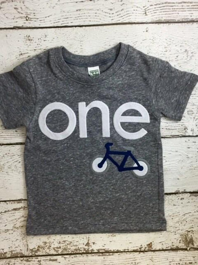 Kid's birthday shirt bicycle tee first birthday second etc Organic Tee trike bicycle tricycle boys birthday shirt children's shirt image 2