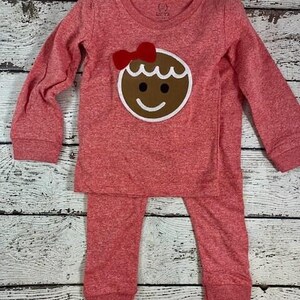 Children's Christmas Pajamas, Holiday Pajamas, Christmas pajama for family, plaid, gingerbread pajama image 5