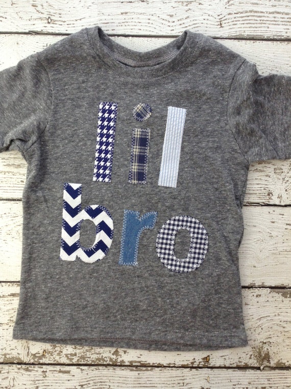 newborn gift, Little Brother shirt, lil bro, sibling tee chevron plaid houndstooth, baby, promoted, gift, baby brother Il_570xn