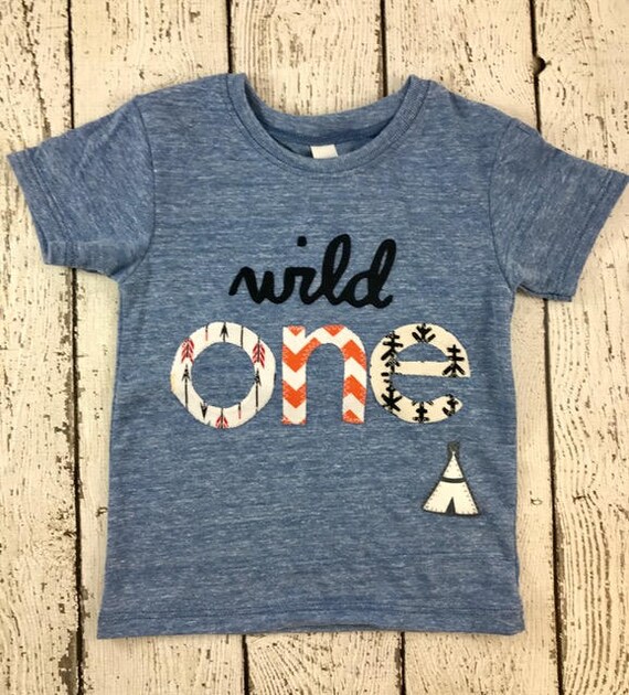 wild one, teepee, Childrens birthday shirt, one shirt, 1st birthday, tribal party, woodland, organic kid's tee, kid's tshirt, wild and free Il_570xn