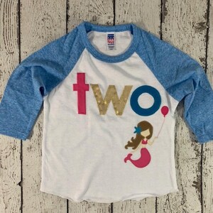 Mermaid birthday shirt, Girls birthday shirt, pink and gold, mermaid shirt, mermaid outfit, mermaid party, girls tshirt, raglan baseball tee