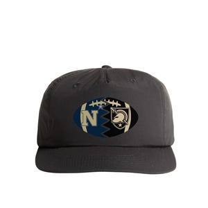 Personalized Split Football Hat, Custom any school or team House Divided College Baseball Hat, Unisex Football Family Cap, Two Schools Logo