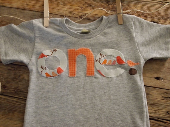 Bird Tee Woodland Sparrow Birthday Tee perfect for first second third birthday Girls Birthday Shirt Il_570xn