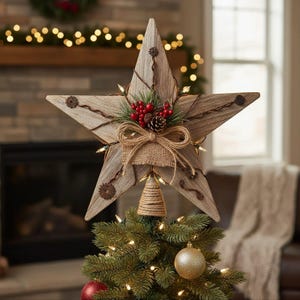 DIY Rustic Wood Christmas Tree Topper Star Plans (Digital Download)