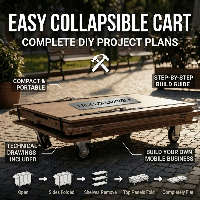 Pancake Cart Plans | Mobile Dessert Bar Blueprint (PDF Download) image 9