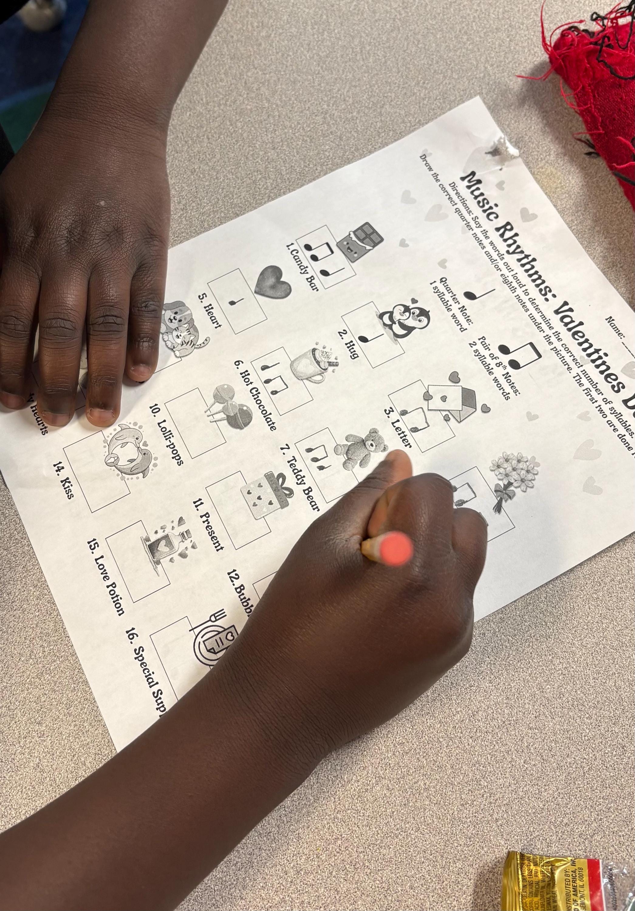 Elementary Rhythm Activity for Valentines Day and Answer Sheet (PDF ...