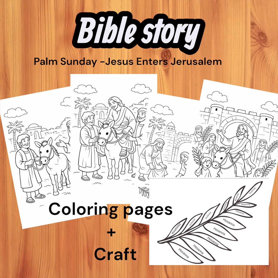 Palm Sunday Activities for Kids – Jesus Enters Jerusalem Coloring Pages ...