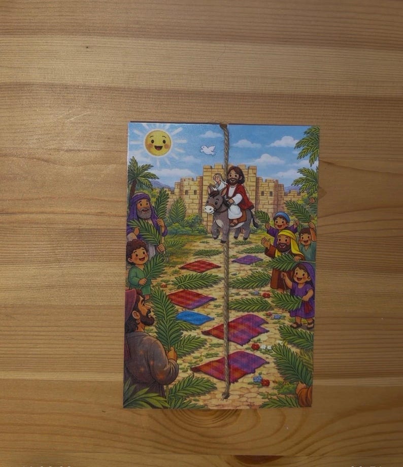 Palm Sunday Craft Printable – Jesus Enters Jerusalem Bible Story Craft ...