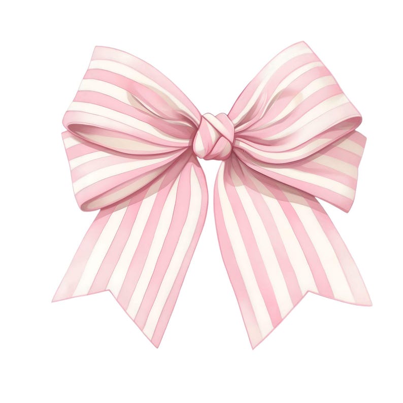 Coquette Pink Bow PNG | Girly Ribbon Watercolor Clipart | Pink Bow ...