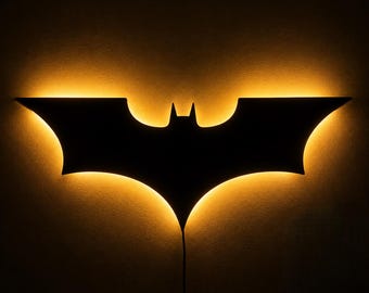 Applique a LED a forma di pipistrello con cambio colore, lampada notturna con telecomando, decorazione