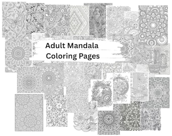 Adult Mandala Coloring Book | 30+ Printable Stress Relief Pages (Instant Download)