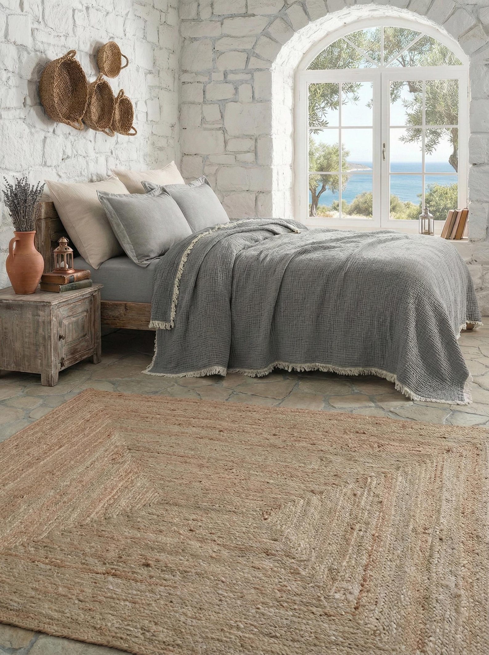 Muslin Bedspread 4 Layer Double Gauze Blanket, Organic Cotton Coverlet ...