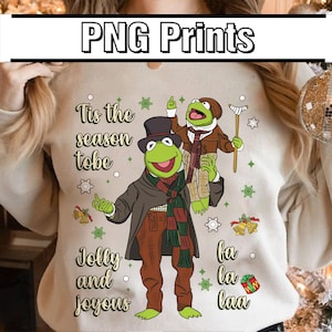 Muppet Kermit Der Frosch Png | Der Muppet-Weihnachtslied-Film | Die Muppets Sublimation | Weihnachten Digitaler Download