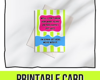 フィラデルフィアは晴れ - GET WEIRD - 面白いテレビ番組のグリーティングカード、印刷可能なデジタルダウンロード、ファンへのギフト