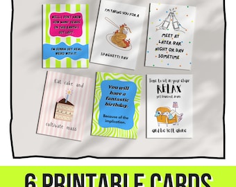 フィラデルフィアはいつでも晴れ カードセット – 6枚入り 印刷可能な面白いカード – 「暗示のせいで」ファンのための誕生日の名言集
