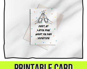 フィラデルフィアの「いつも晴れ」をテーマにしたバースデーカード - 後でバーで会おう - 面白いテレビ番組のグリーティングカード、印刷可能なデジタルダウンロード、ギフト
