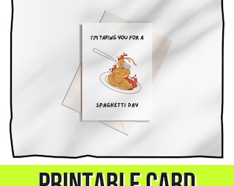 フィラデルフィアの「いつも晴れ」をテーマにしたバースデーカード - スパゲッティデー - 面白いテレビ番組のグリーティングカード、印刷可能なデジタルダウンロード、ファンへのギフト