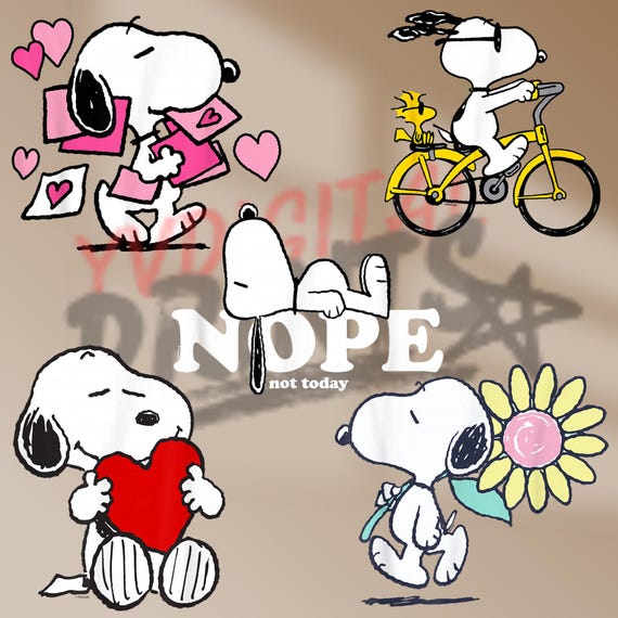 The Peanuts Snoopy Valentine's Day, Bundle: Peanuts Clipart, Vintage Cartoon Designs