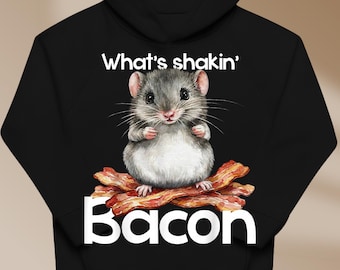 Funny Hamster What's Shakin' Bacon Breakfast T-Shirt PNG, Cute Breakfast Pun Sublimation Design