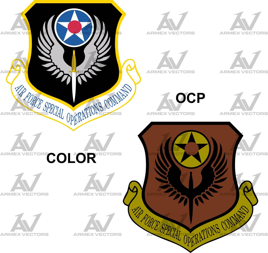 USAF Air Force Special Operations Command Shield Vector in Color and ...