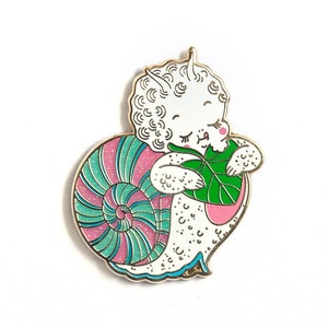 Stacey Martin Snail Pin - Kewpie Snail Pin Limited Edition Hard Enamel Pin Tattoo Lapel Pin Tattoo Pin Limited Edition Pin Snail Badge