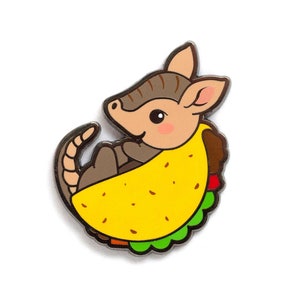 Tacodillo Pin - Armadillo Pin Taco Pin Mexican Food Pin Kawaii Animal Pin Texas Pin Funny Pin Southwest Gift Taco Gift Armadillo Lover Gift