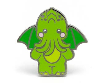 Cute-thulhu Enamel Pin - Hard Enamel Pin Cloisonné Cthulhu Lapel Pin Monster Pin Badge Kawaii Demon Pin Cthulhu Mythos Brooch