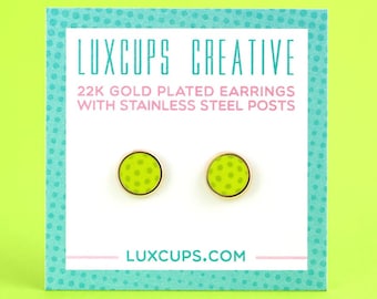 SALE Pickleball Earrings - Hard Enamel Racquet Sport Earring Cute Pickleball Studs Gold Sport Jewelry Dink Stud Earrings Pickleball Lover