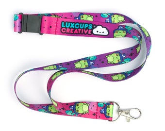 SALE Frog Magic Lanyard - Wizard Badge ID Frog Safety Lanyard Cute Lanyard Magician Breakaway Lanyard Amphibian Lanyard Toad School Lanyard
