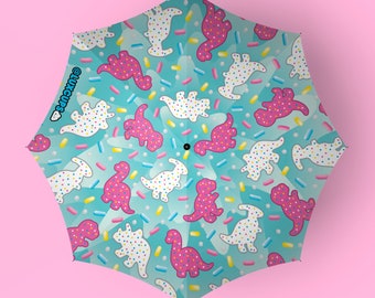 Dino Cookie Umbrella - All Weather Umbrella Dinosaur Kawaii Parasol Cookie Cute Sunshade Trex Cute Umbrella Triceratops Sunshade Rain Gear