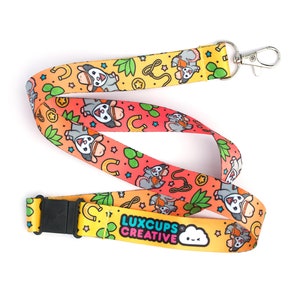 Possum Posse Lanyard - Opossum Lanyard Badge ID Cute Possum Safety Lanyard Cute Lanyard Marsupial Breakaway Lanyard Texas Cute Lanyard