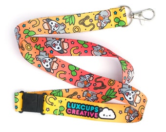 SALE Possum Posse Lanyard - Opossum Lanyard Badge ID Cute Possum Safety Lanyard Cute Lanyard Marsupial Breakaway Lanyard Texas Cute Lanyard