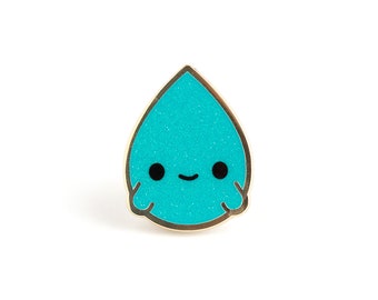 SALE Rain Drop Enamel Pin - Hard Enamel Pin Cloisonné Rain Lapel Pin Rainy Pin Badge Kawaii Rain Drop Pin Water Pin Cute Weather Badge Pin