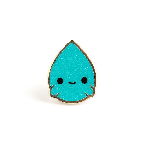 SALE Rain Drop Enamel Pin - Hard Enamel Pin Cloisonné Rain Lapel Pin Rainy Pin Badge Kawaii Rain Drop Pin Water Pin Cute Weather Badge Pin