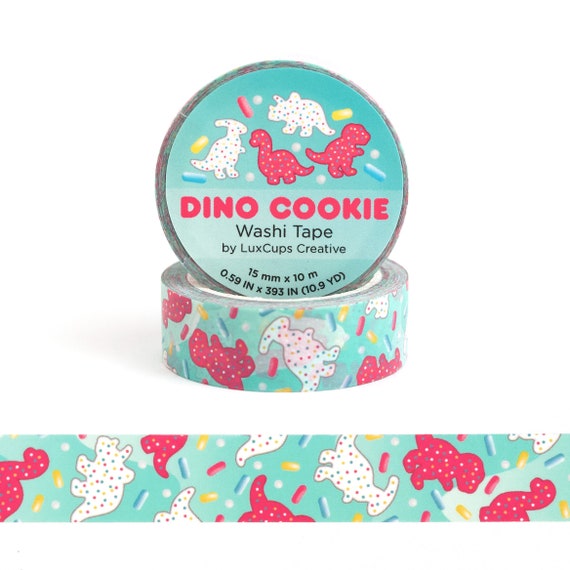 Dino Cookie Washi Tape Kawaii Washi Tape, Decorative Tape, Paper