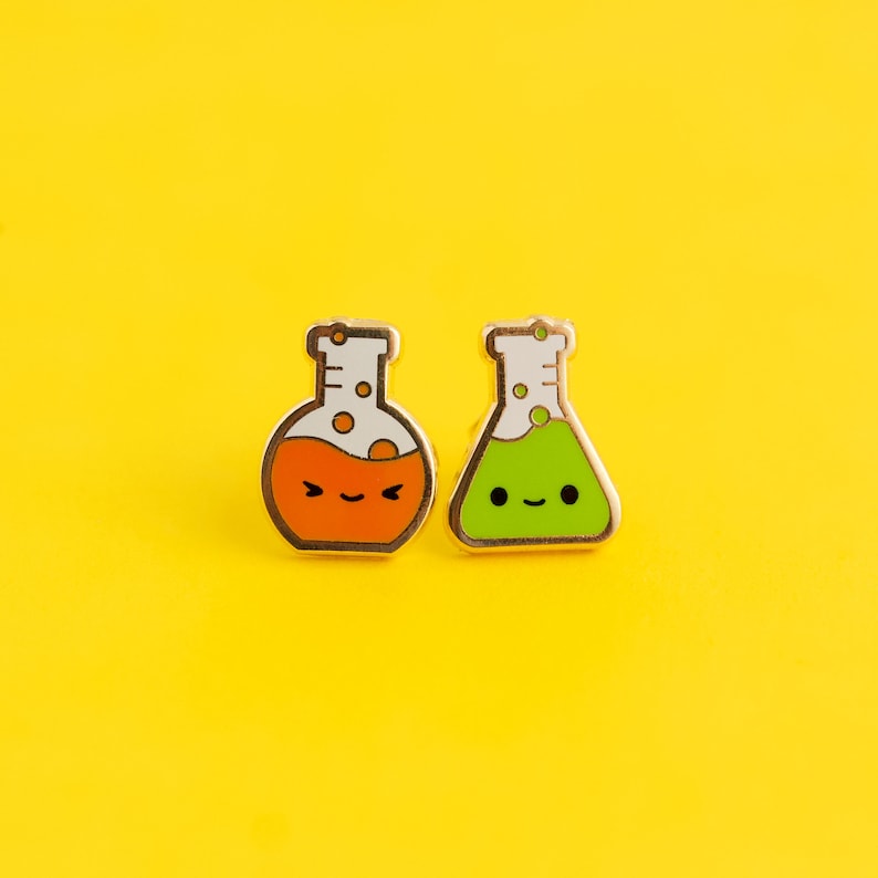 Beaker Buddies Earrings Science Earring Stud Chemistry Etsy