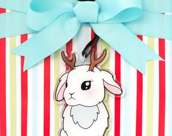 SALE Jackalope Ornament - Rabbit Gift Jackalope Gift Bunny Gift Bunny Ornament Texas Ornament Rabbit Gift Magical Bunny Christmas Ornament