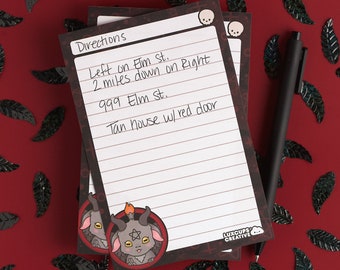 SALE Baphomet Notepad - Cute Stationery Gift Cute Kawaii Goat Memo Pad Occult Writing Pad Baphomet Scratch Pad Spooky Notepad Goat Notepad
