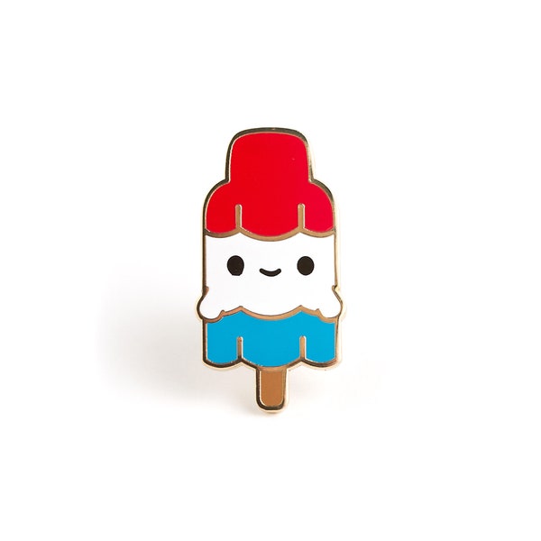 SALE Bomby Pop Enamel Pin - Hard Enamel Pin Cloisonné Popsicle Lapel Pin Bomb Pop Pin Badge Kawaii Frozen Treat Pin Popsicle Pin Summer