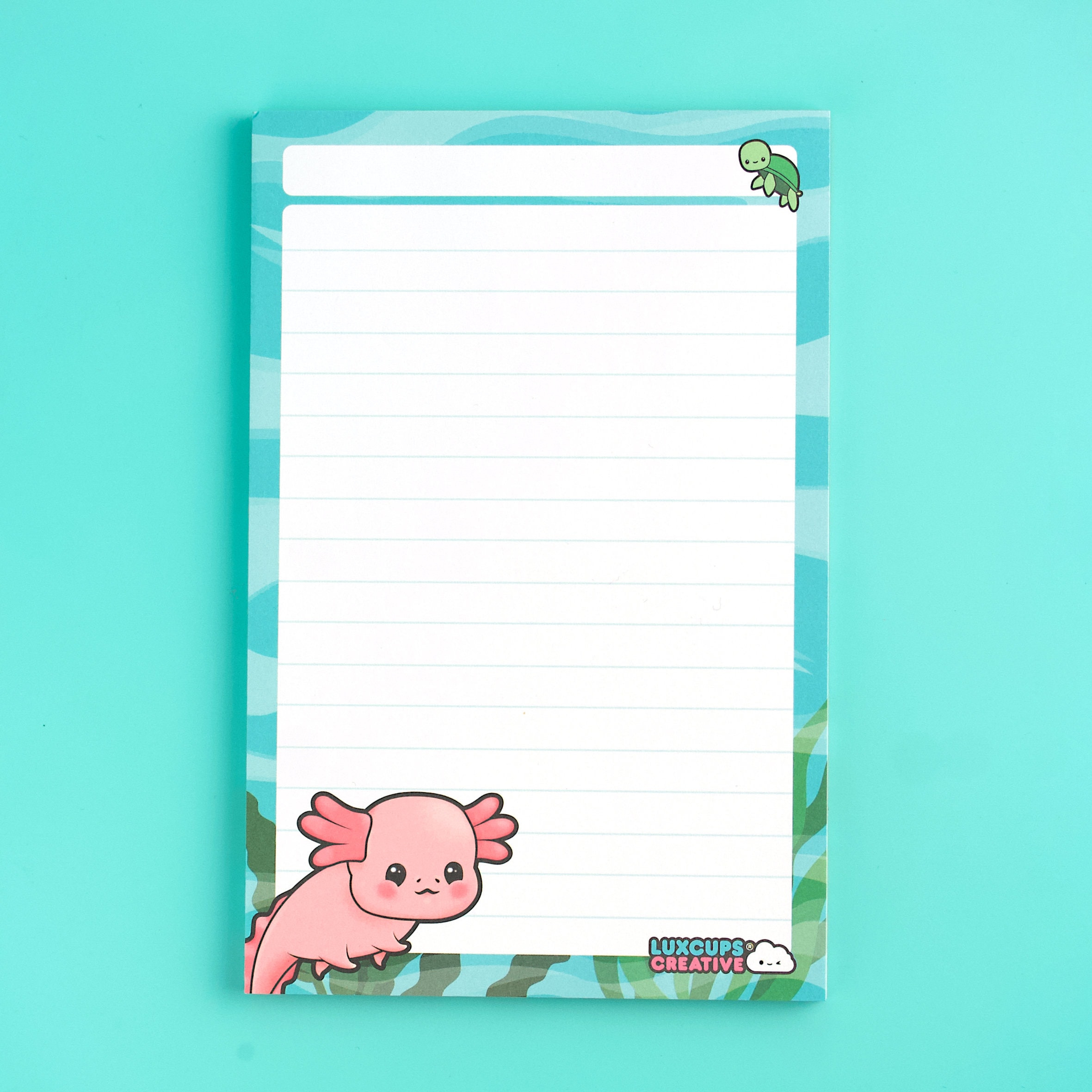 Notepad Sprite SALE Axolotl Notepad - Stationery Gift Kawaii Axolotl Memo Pad ...